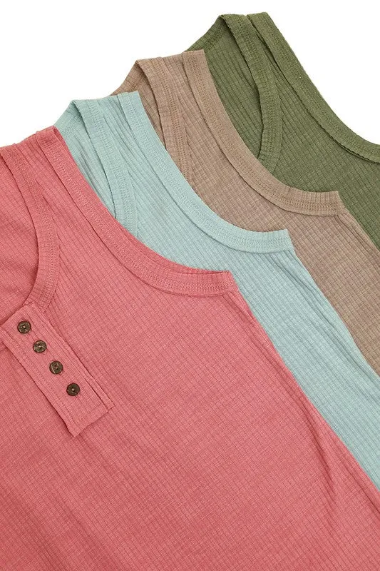 3159   Tish Ribbed Tank Top - Reg Only!