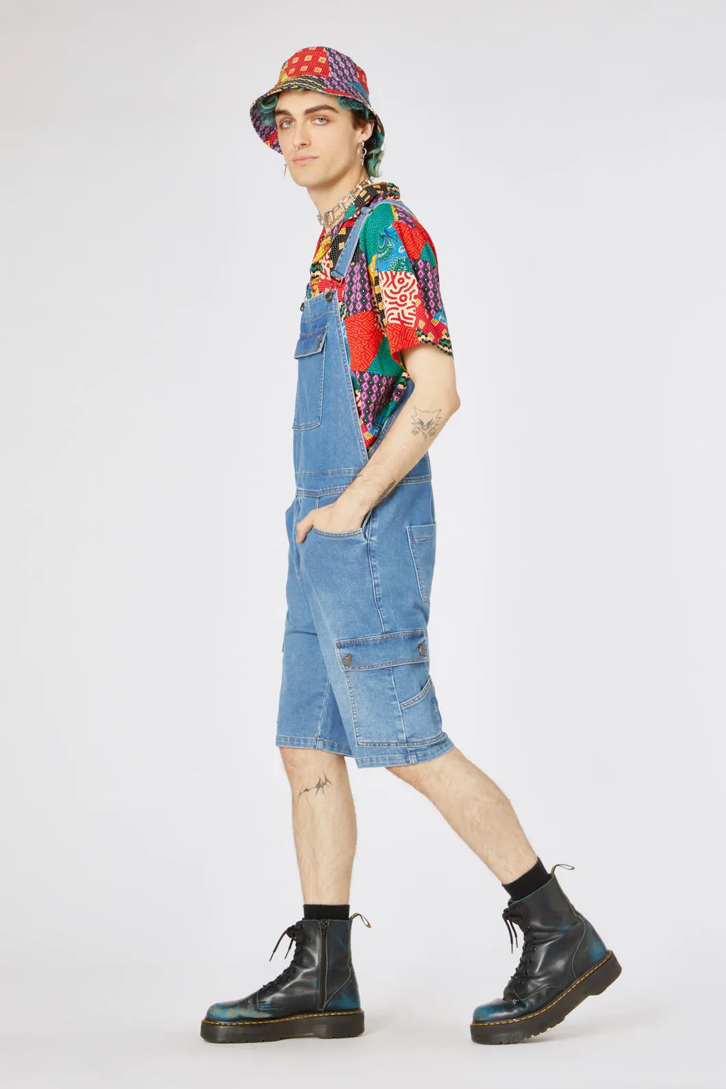 Aggro Denim Short Overall