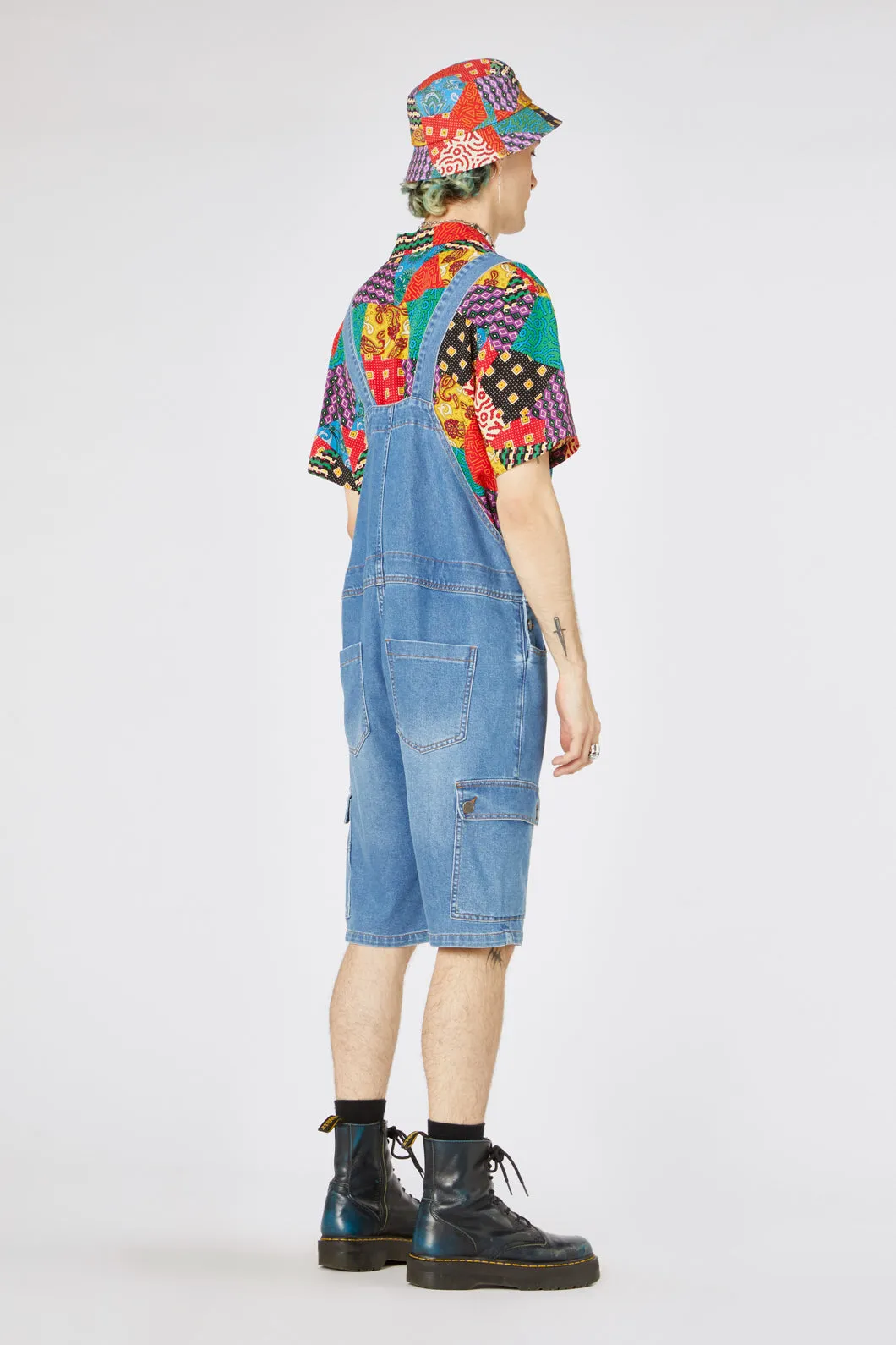 Aggro Denim Short Overall