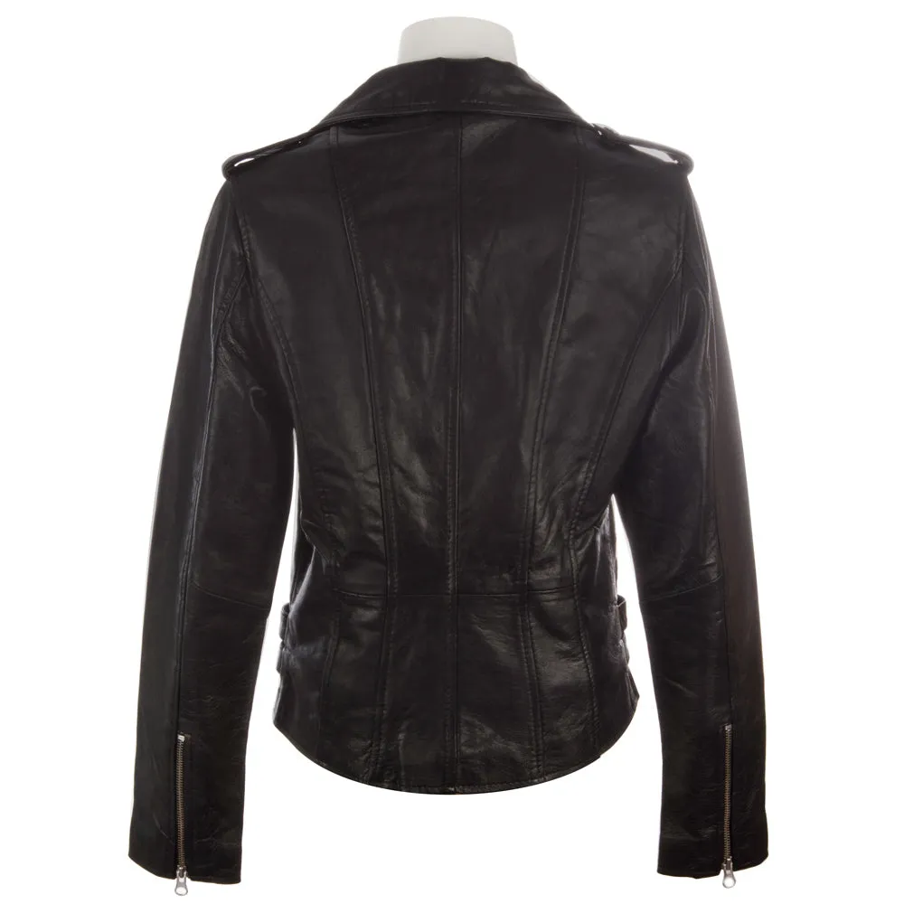 AGSM Women's Biker Jacket - Black