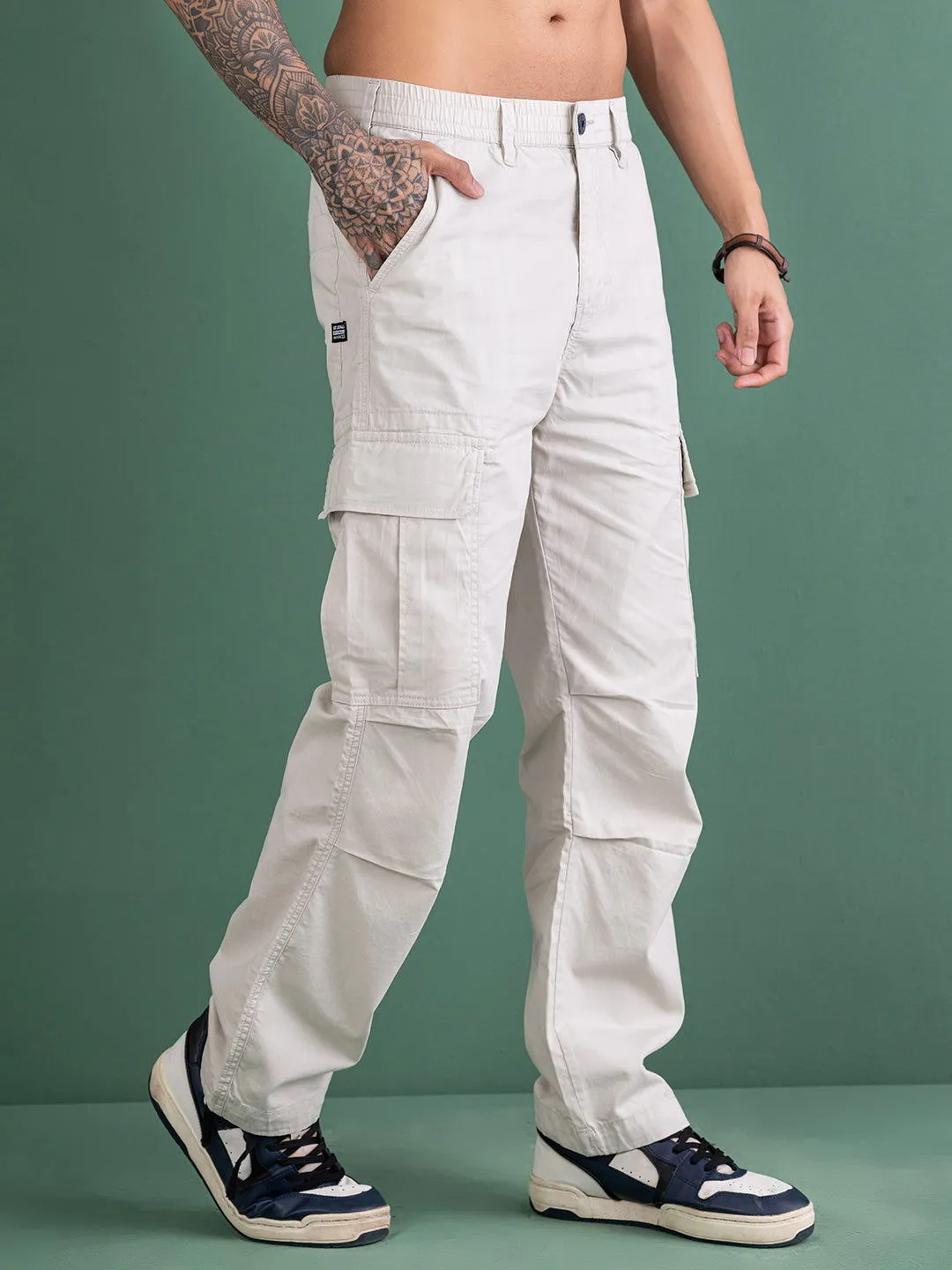 BAGGY CREAM CARGO