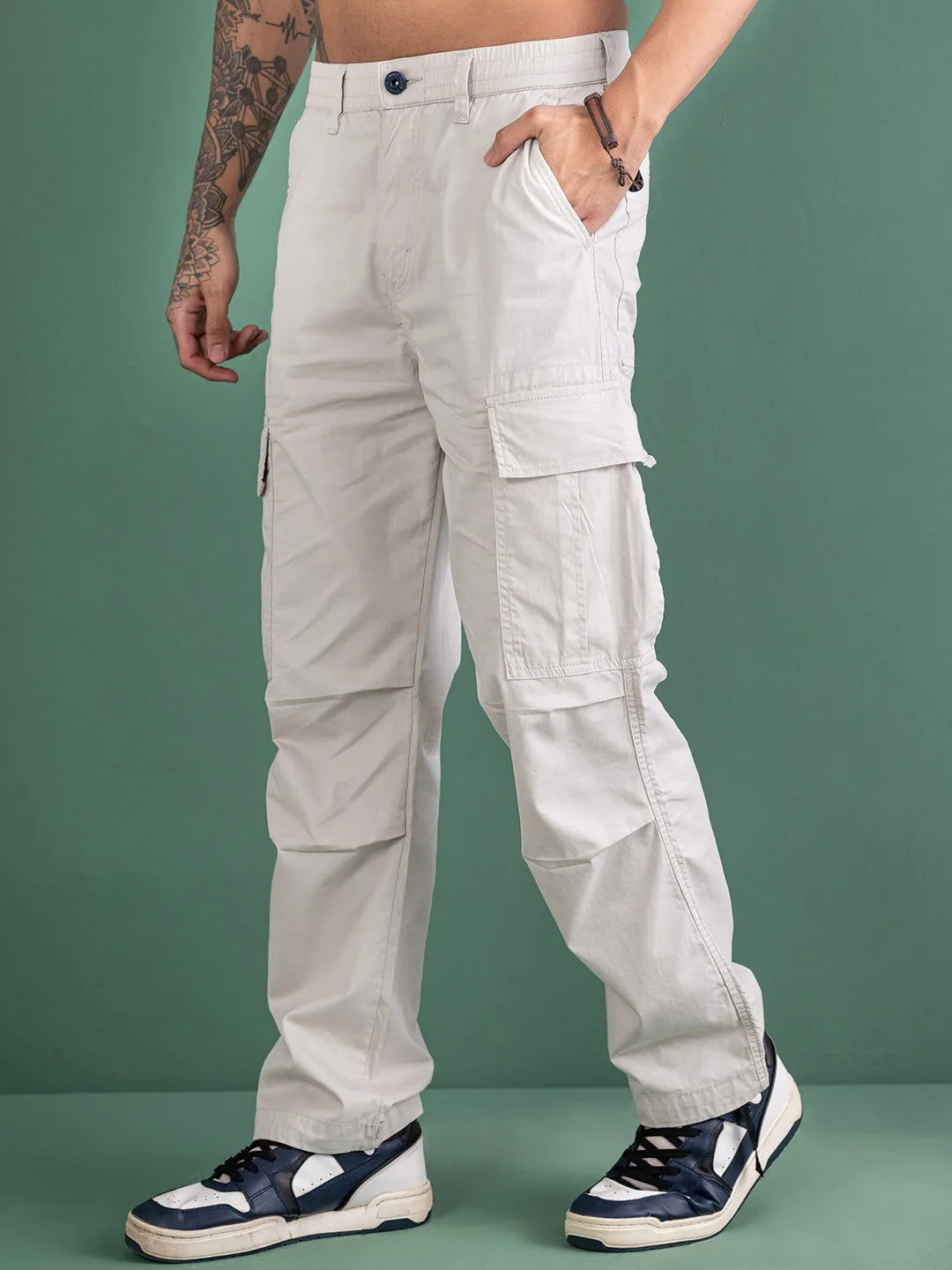 BAGGY CREAM CARGO