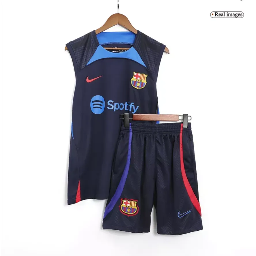 Barcelona Navy Blue - Sleeveless Set