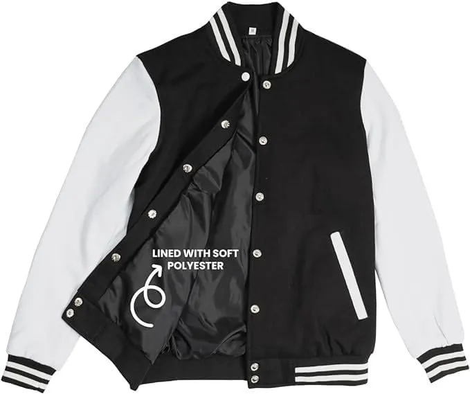 Bomber Varsity Jacket Women - Classic Letterman Jacket Woman in both Standard and Cropped Women Jacket Style