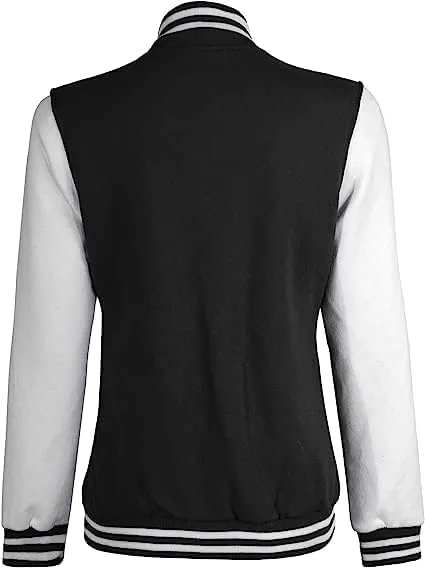 Bomber Varsity Jacket Women - Classic Letterman Jacket Woman in both Standard and Cropped Women Jacket Style