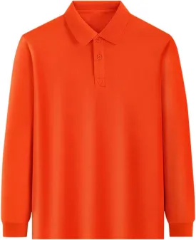 Boys' Girls Long Sleeve Polo Shirts School Uniform Polo Shirts Comfortable Button Down Shirts
