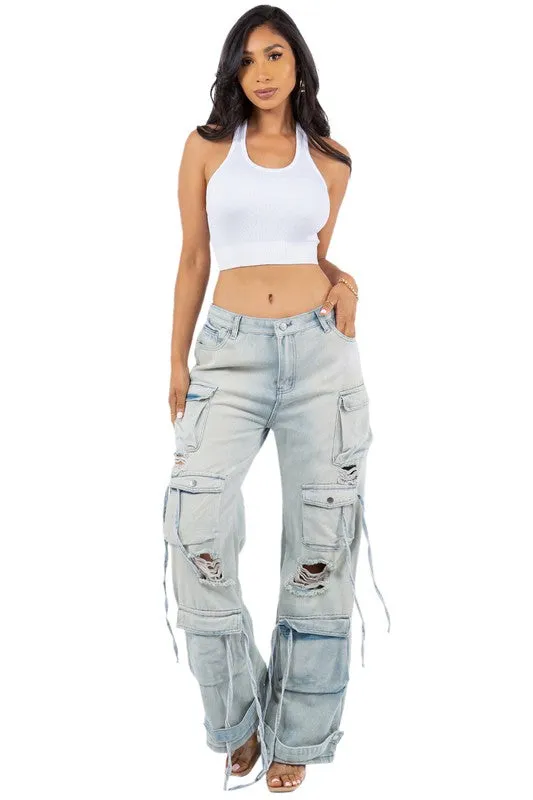 Cargo Denim Pants
