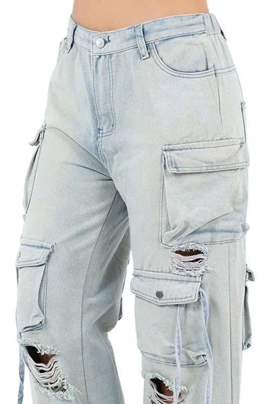 Cargo Denim Pants