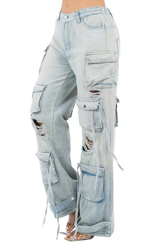 Cargo Denim Pants