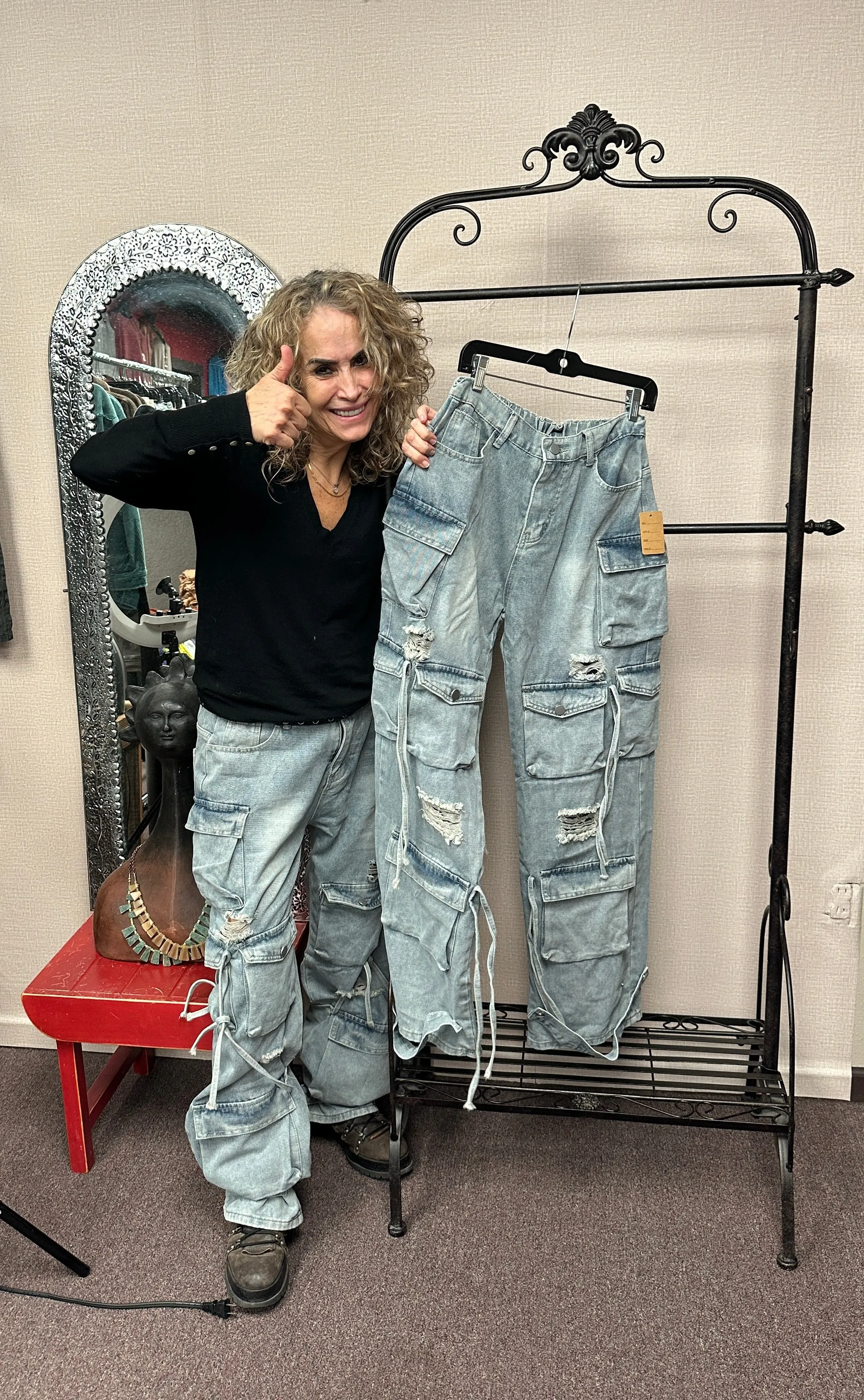 Cargo Denim Pants