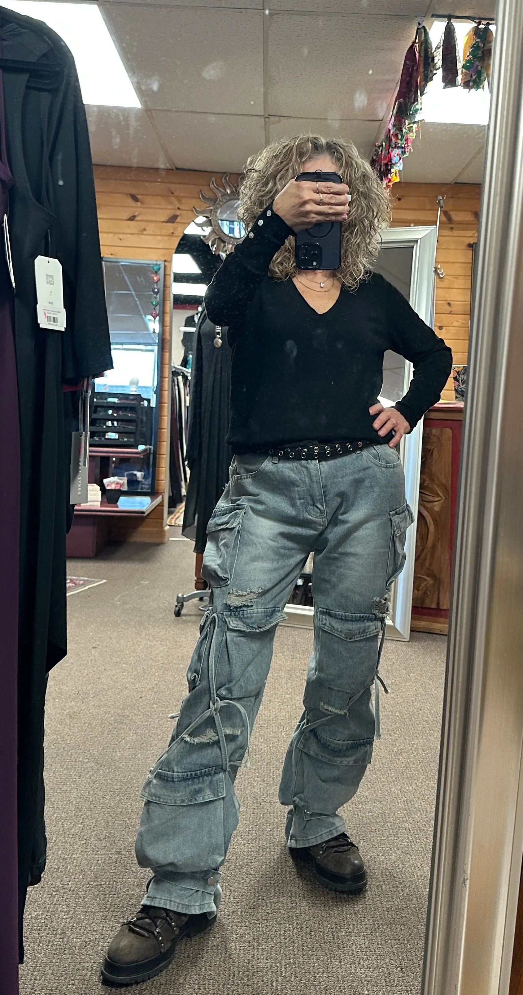 Cargo Denim Pants
