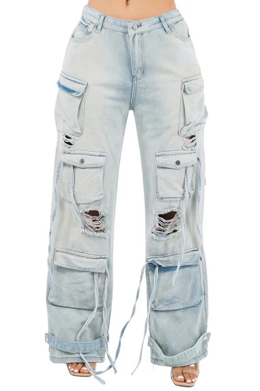 Cargo Denim Pants