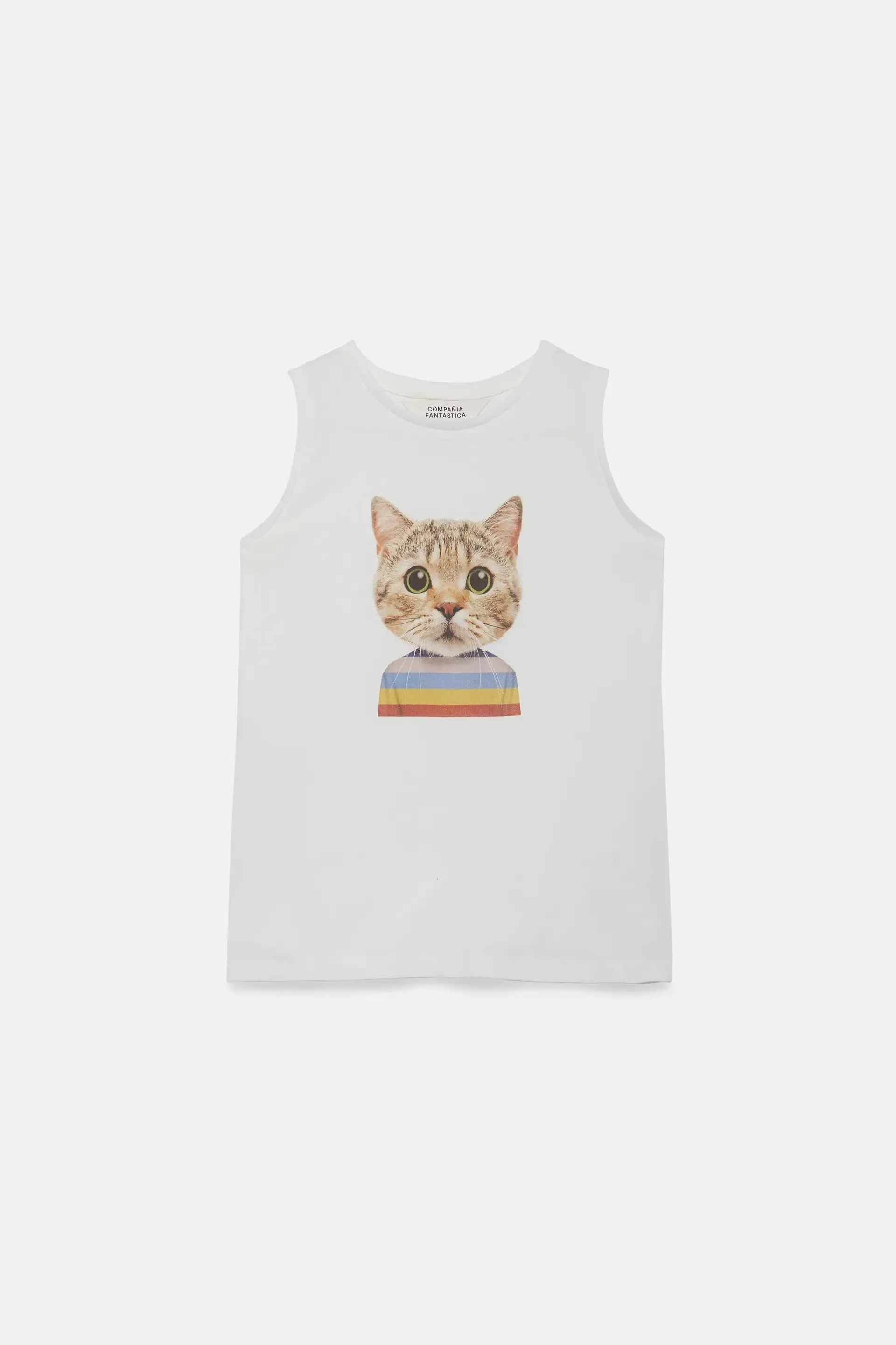 Cat Print Vest Top