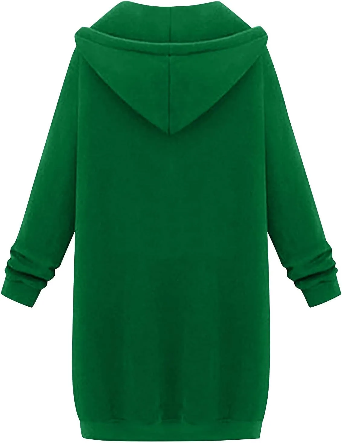 Cdiecer Women Hoodies Zip Up Long Hooded Sweatshirt Jacket Casual Front Cardigan Plus Size Fall Winter Coat with Pockets