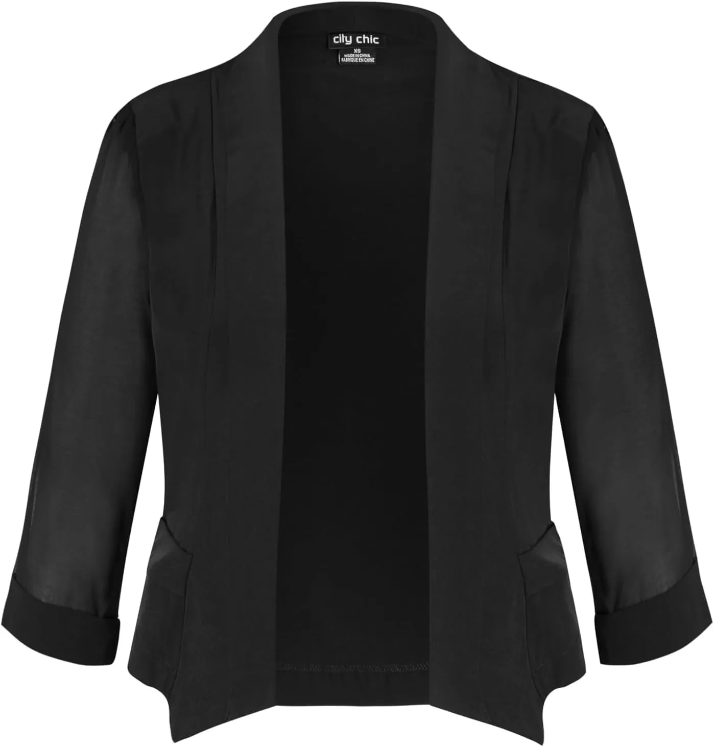City Chic Women's Plus Size Cropped Blazer Jacket