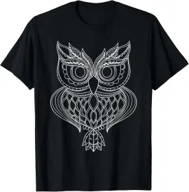 Cute Owl Art Shirt | Animal & Nature Lover T-Shirt Gift T-Shirt
