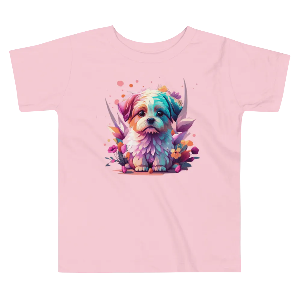 Cute Puppy Toddler Short Sleeve Tee