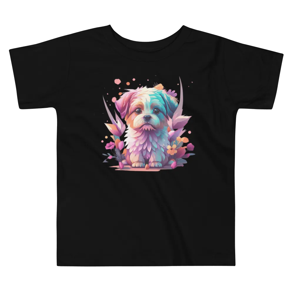 Cute Puppy Toddler Short Sleeve Tee