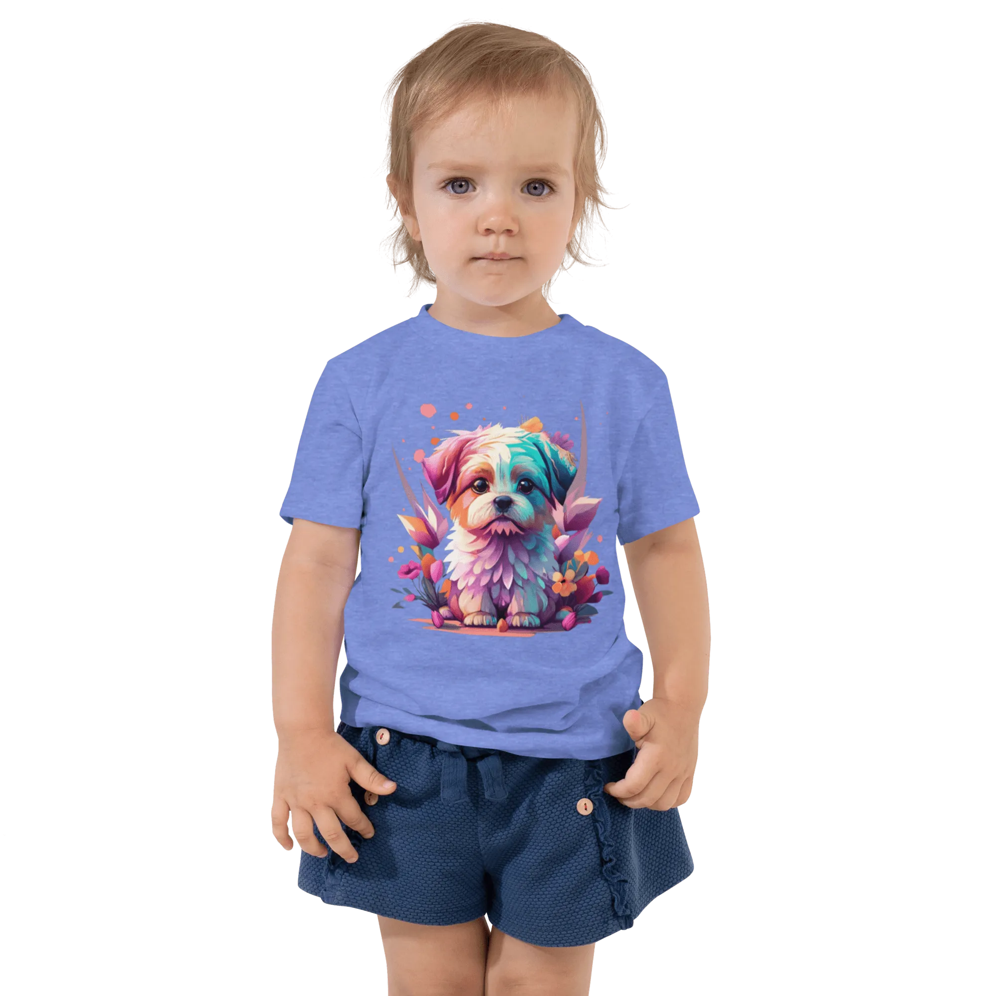 Cute Puppy Toddler Short Sleeve Tee