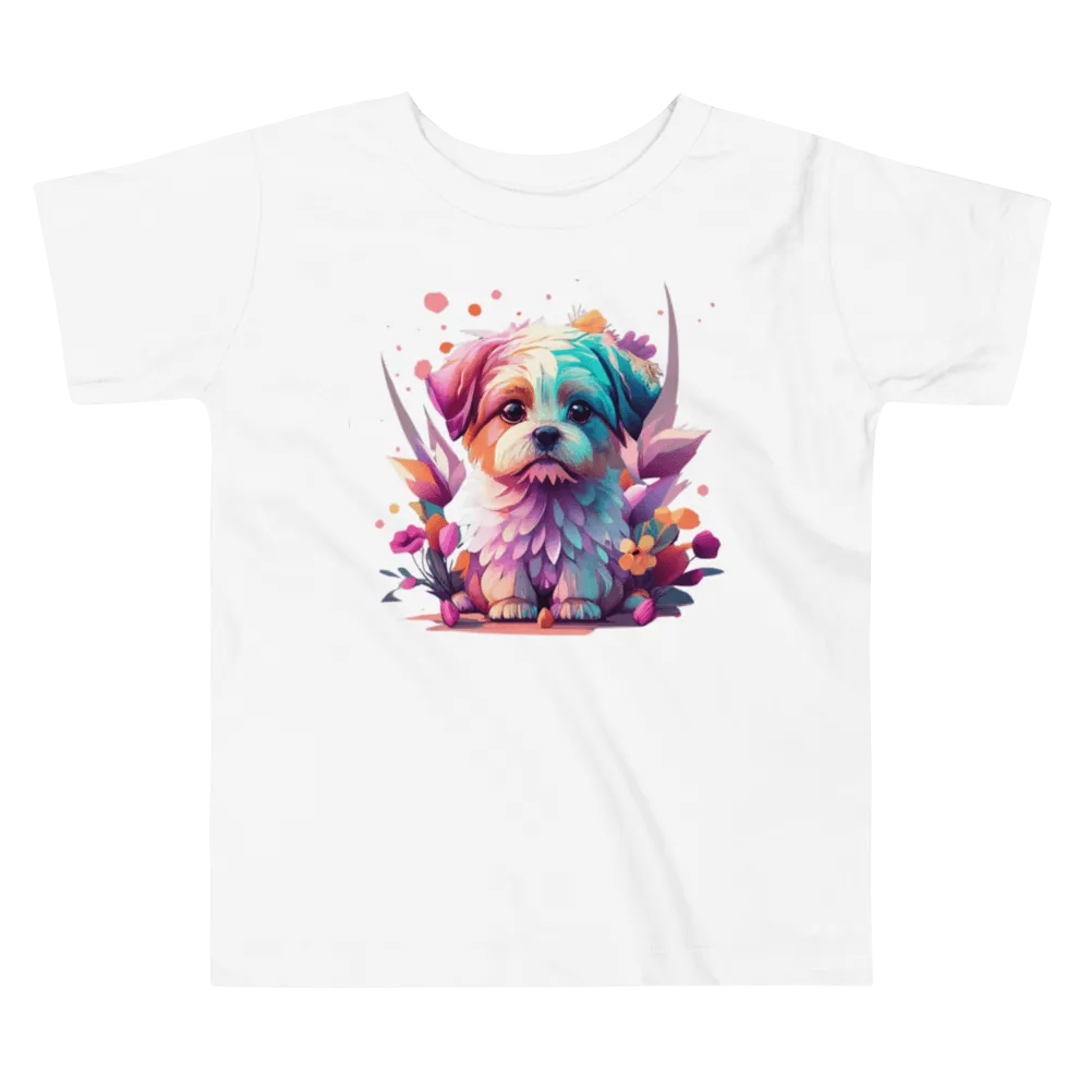 Cute Puppy Toddler Short Sleeve Tee