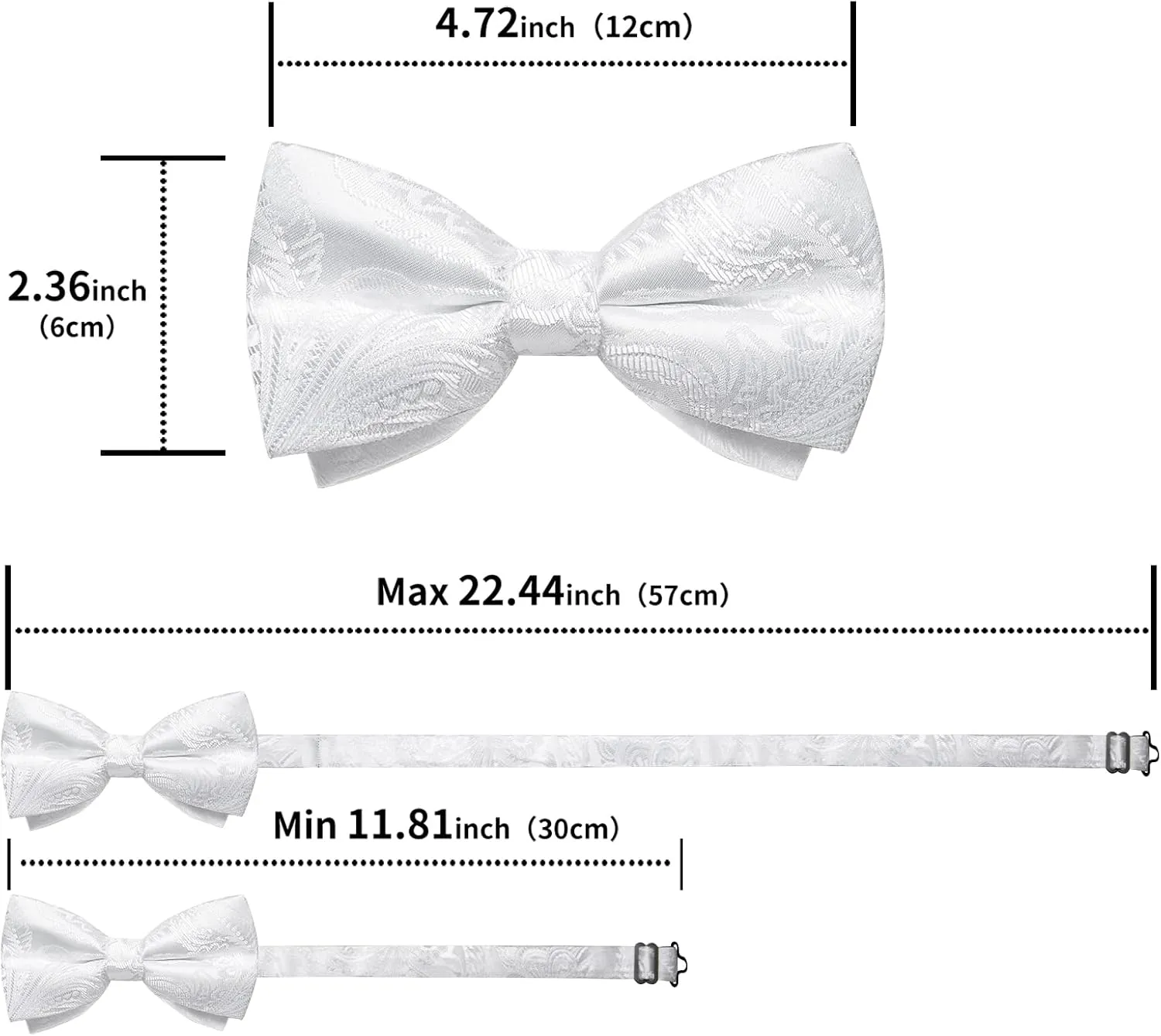 DiBanGu 5PCS Men's Suit Vest and Bow Tie Pocket Square Cufflinks Lapel Pin Set Shawl Collar Paisley Waistcoat Wedding Party