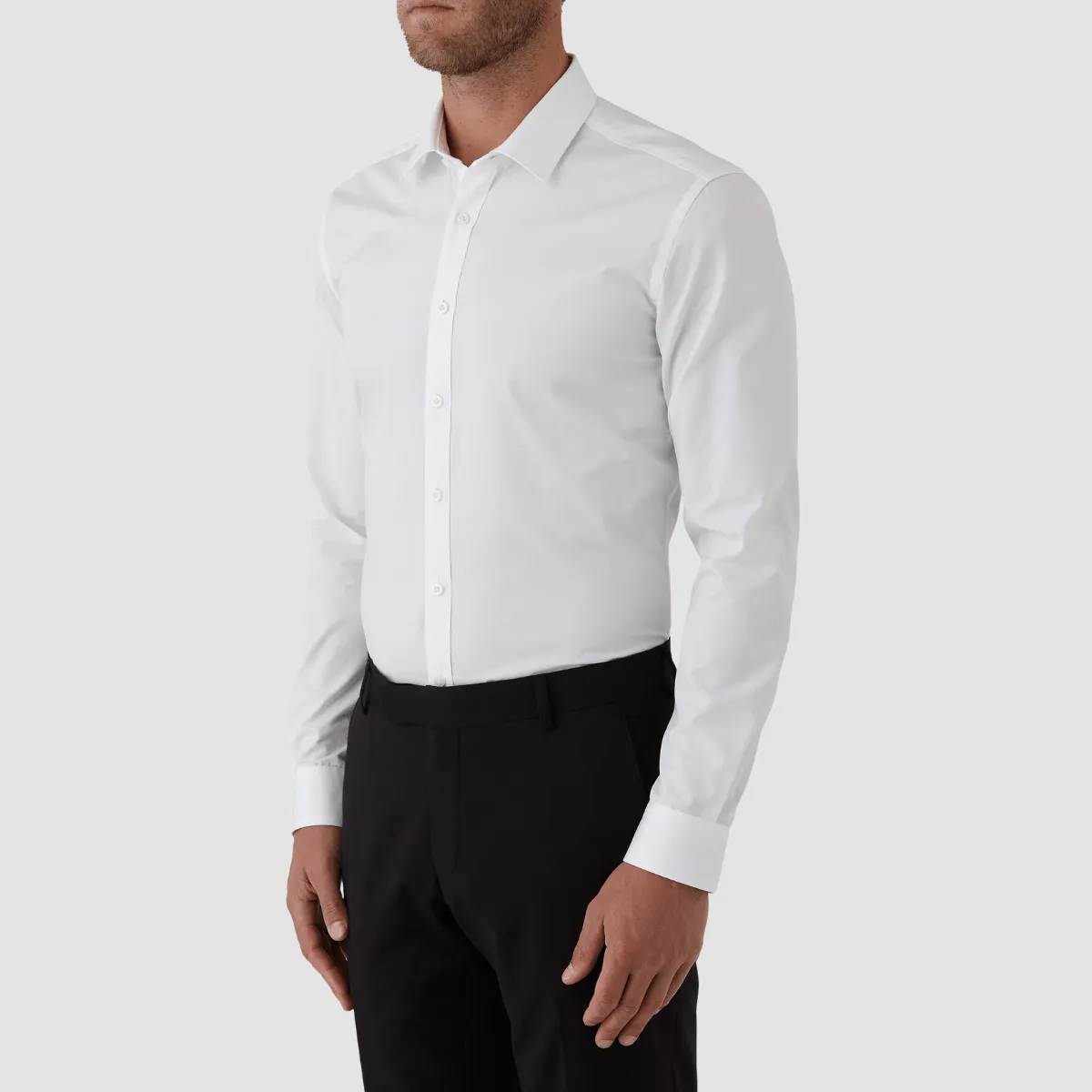 Gibson Slim Fit Fierce Shirt in White Cotton Blend