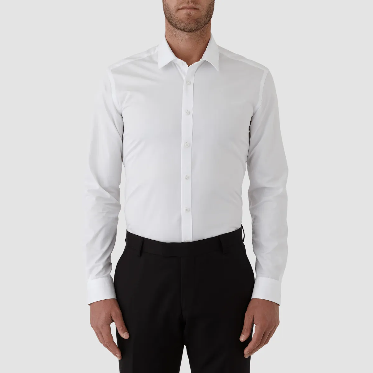 Gibson Slim Fit Fierce Shirt in White Cotton Blend