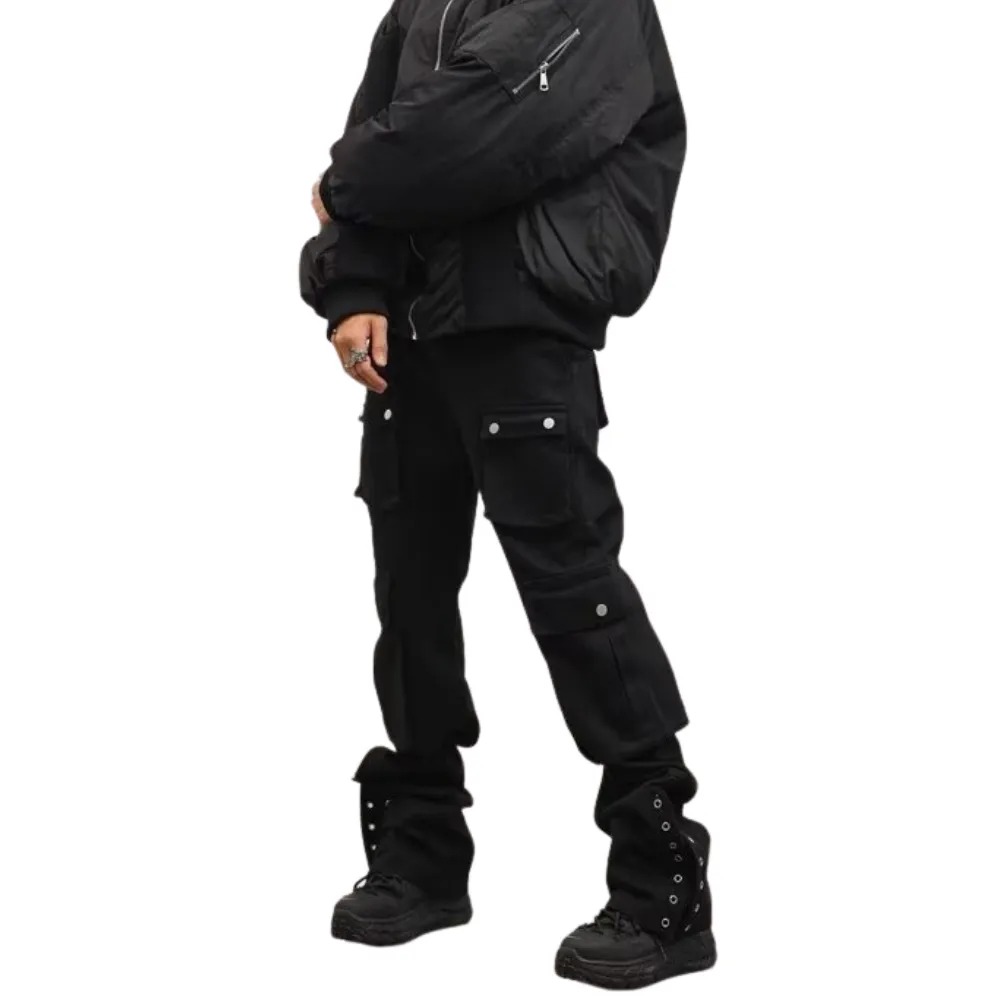 High Street Multi-Pocket Buttoned Cargo Pants