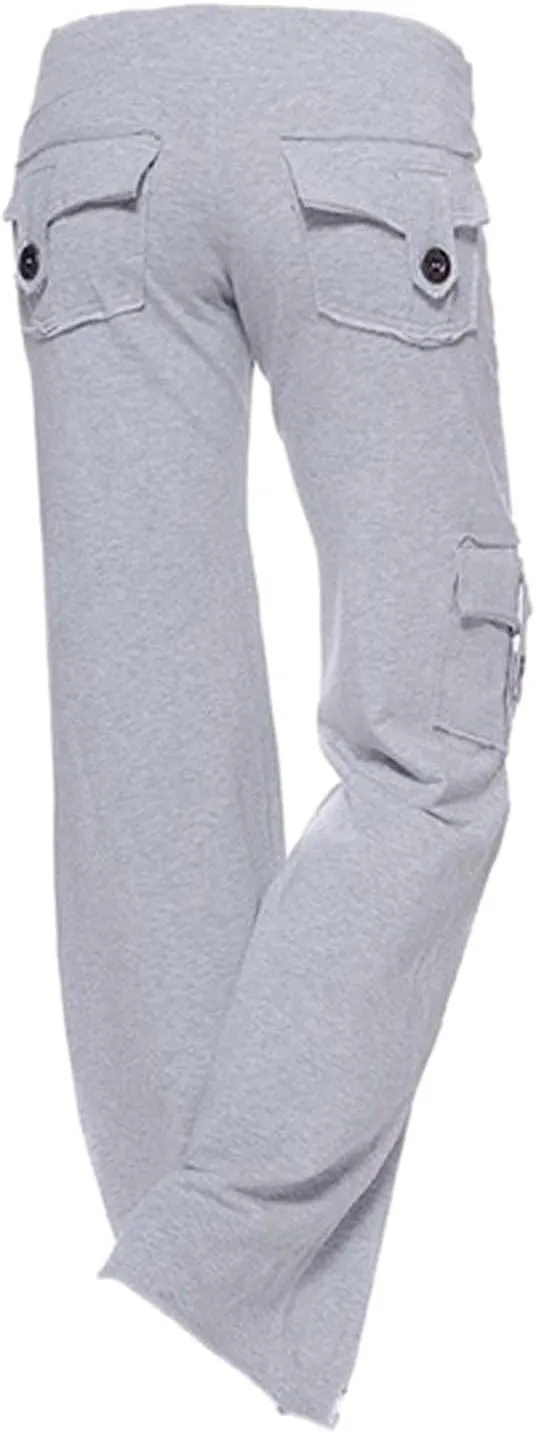 Hvyesh Cargo Pants Women High Waisted Plus Size Stretch Womens Yoga Pants Comfy Pajamas Lounge Pants Sweatpants Wide Leg
