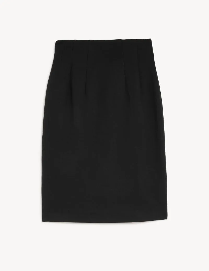 Jersey Knee Length Pencil Skirt