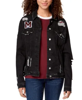 Juniors' Ripped Denim Jacket
