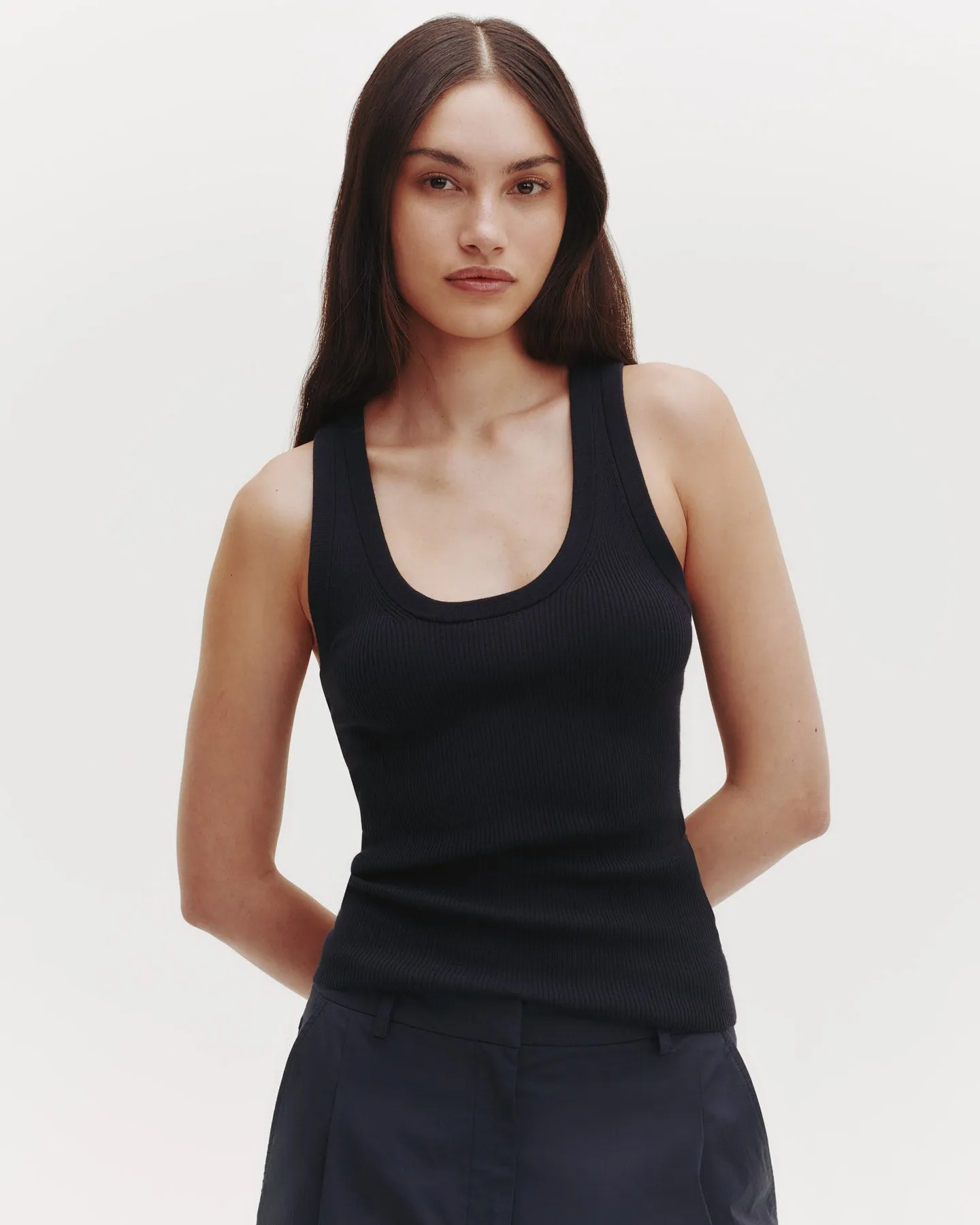 Knit Tank in Cotton Rib
