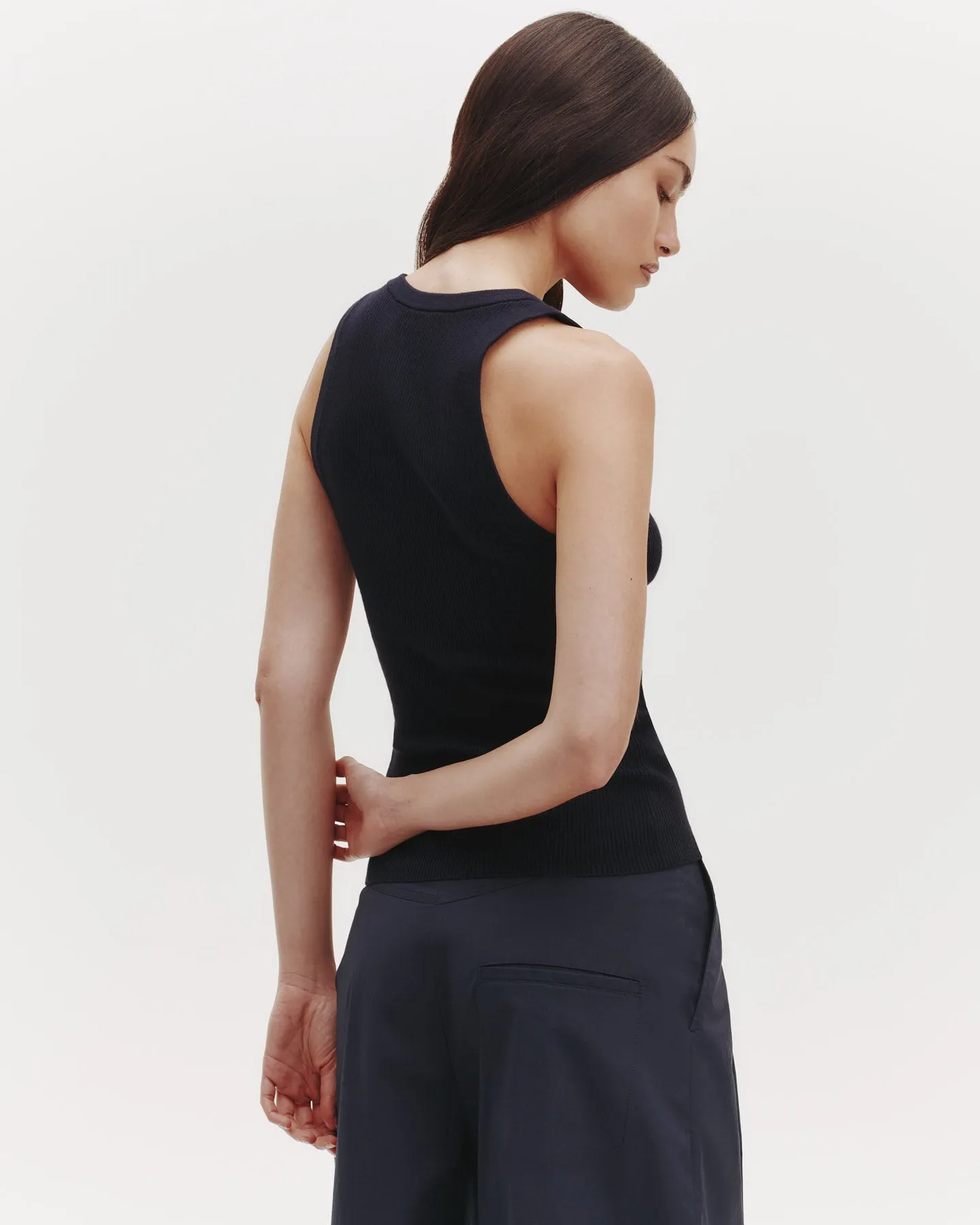 Knit Tank in Cotton Rib