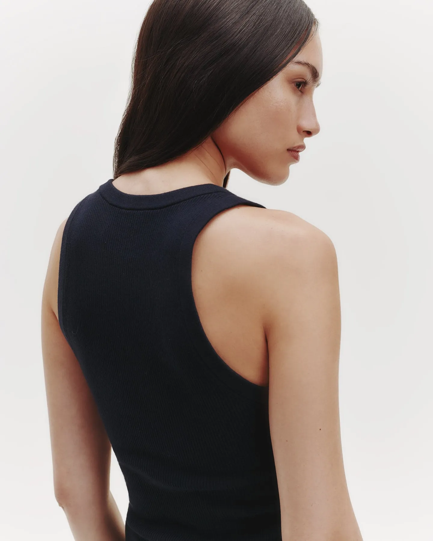 Knit Tank in Cotton Rib