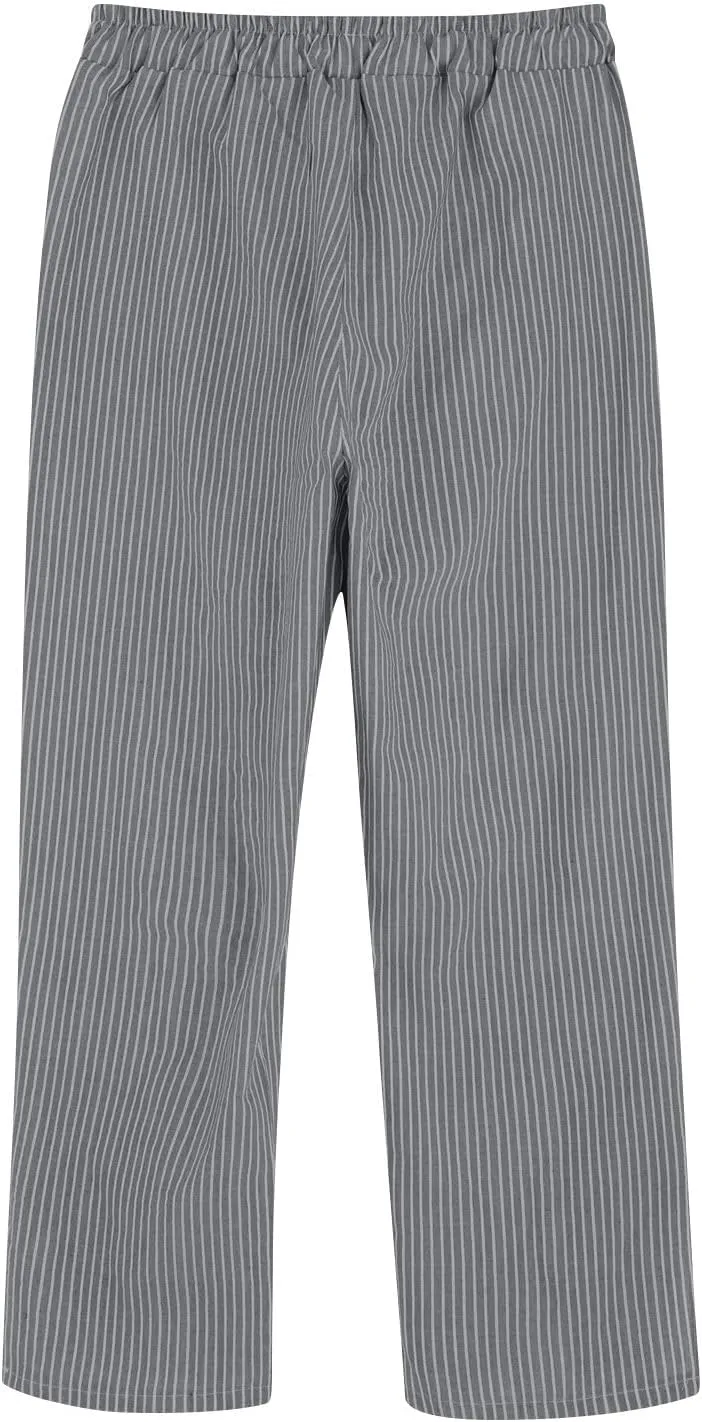 Linen Pants for Women Summer Elastic Drawstring Waist Straight Slit Leg Plus Size Crop Button Beach Capri Trousers
