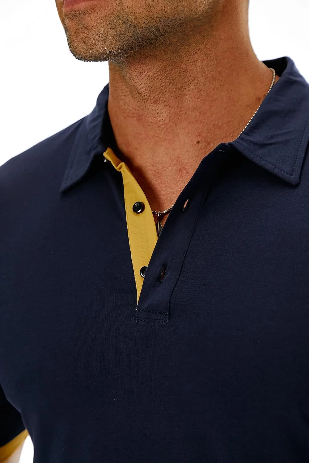 Men's Short & Long Sleeve Solid Polo Shirt Slim Fit Casual Basic Design