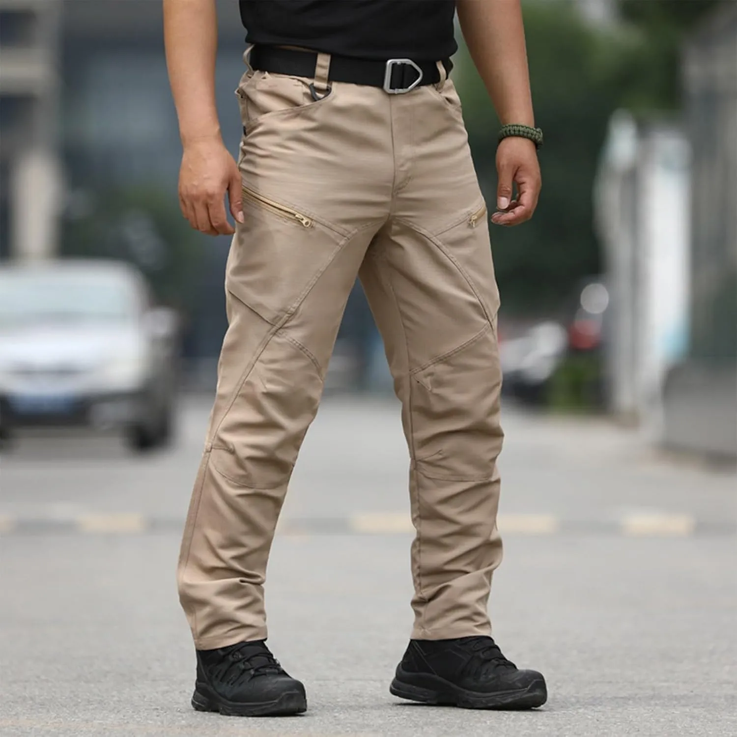 Mens Tactical Hiking Cargo Pants Stretch Ripstop Waterproof Pants Pockets Breathable Utility Outdoor Apparel