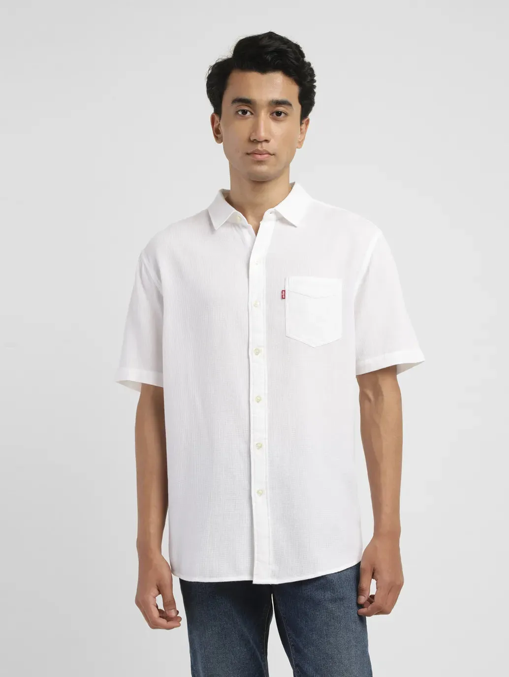 Men's Textured Slim Fit Shirt