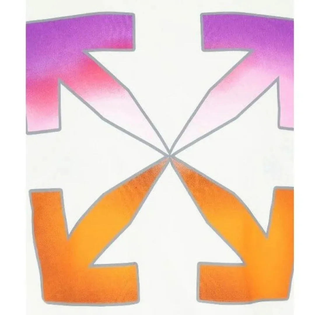 Off-White Gradient Arrows Logo Slim Fit White T-Shirt