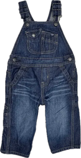Osh Kosh Classic  Bib & Brace Vestbak Denim Overalls - Size 12M