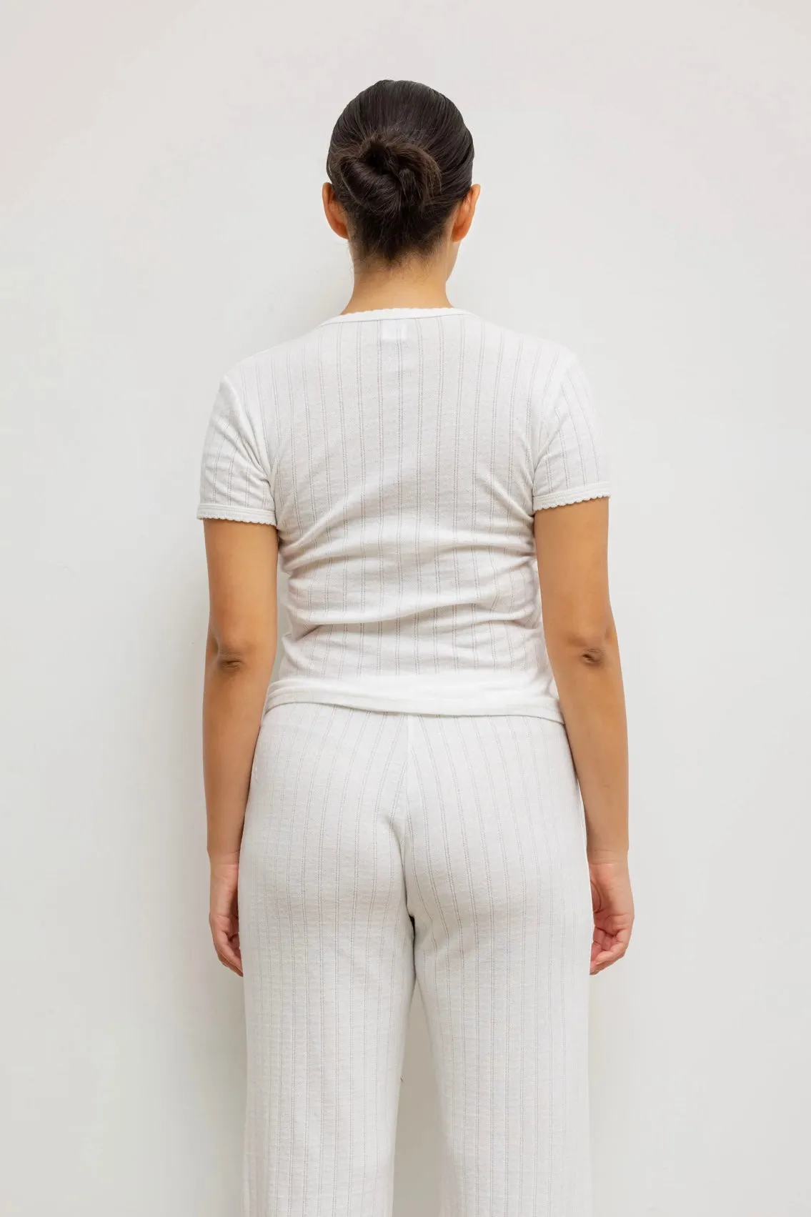 POINTELLE SLIM FIT TEE