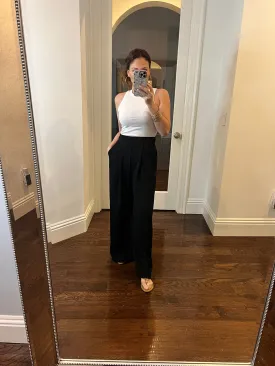Ribbed Halter Crop Tank Top