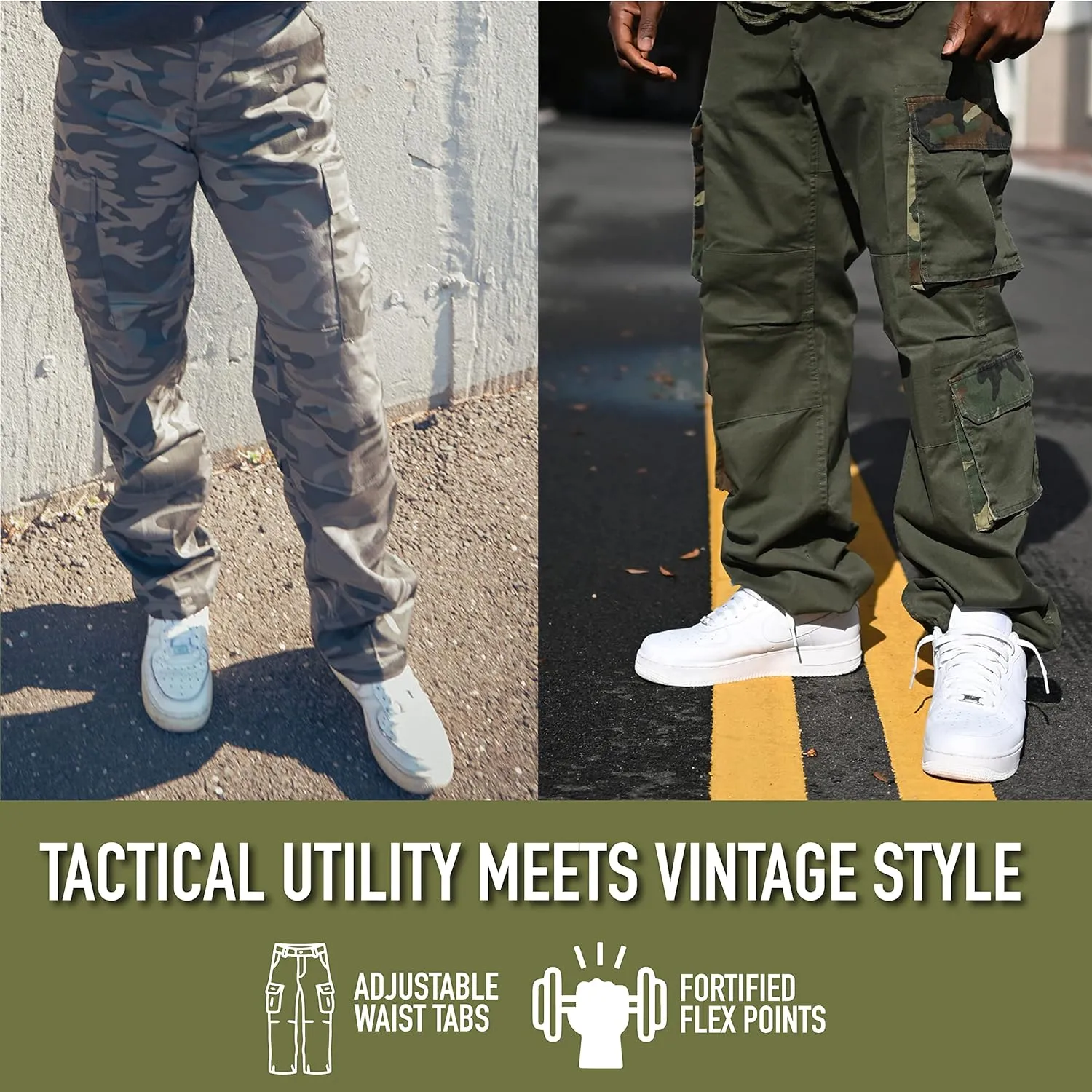 Rothco Vintage Paratrooper Cargo Fatigue Pants  Tactical Outdoor Comfortable Casual