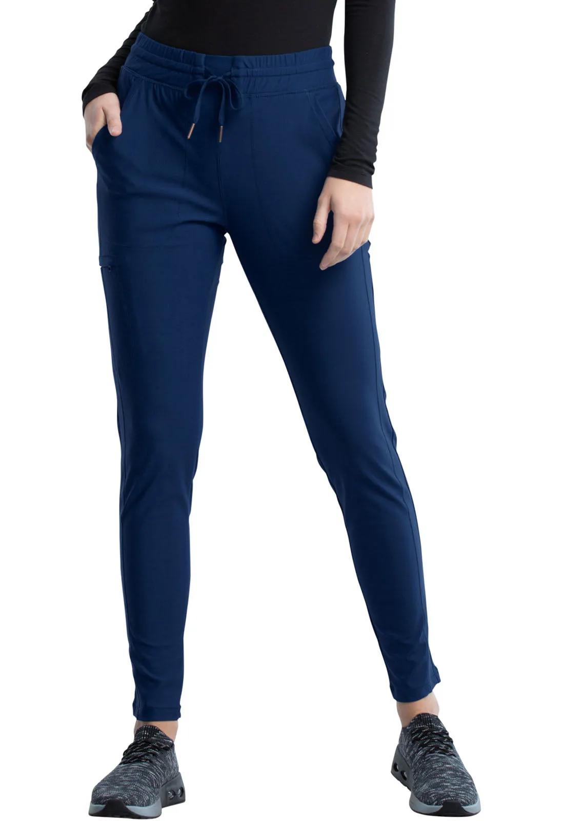 Scrub Pants - Cherokee Women's Form Mid Rise Tapered Leg Drawstring Pant - Navy, CK095