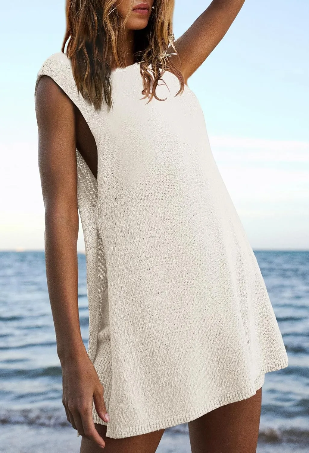 SENSERISE Womens Summer Sweater Sets 2 Piece Beach Vacation Outfits Top Shorts Ribbed Knit Lounge Sets