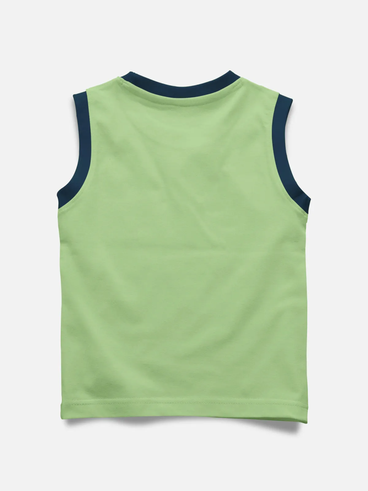 Sleeveless Printed T-shirt with Comfy Solid Shorts for Infants & Girls - Pack of 2 (1 T-shirt & 1 short)