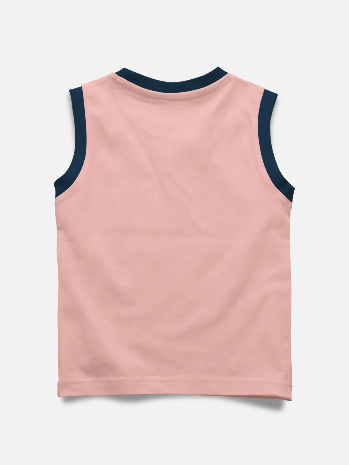 Sleeveless Printed T-shirt with Comfy Solid Shorts for Infants & Girls - Pack of 2 (1 T-shirt & 1 short)