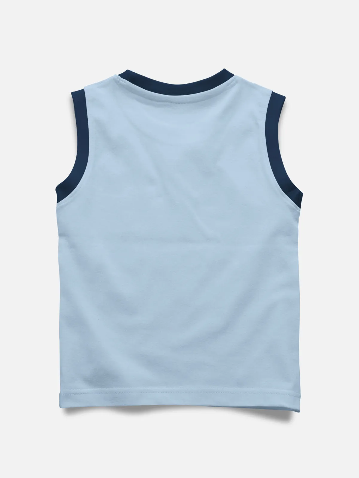 Sleeveless Printed T-shirt with Comfy Solid Shorts for Infants & Girls - Pack of 2 (1 T-shirt & 1 short)