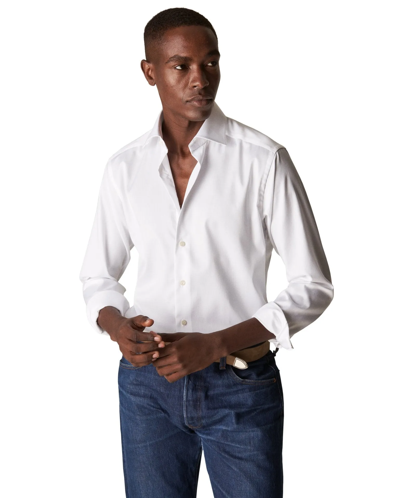 Slim Fit Signature Twill - White