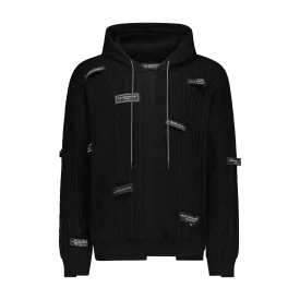 SPLICED SWEATER HOODIE